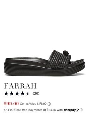 Donald J. Pliner Farrah Black Woven Slide Sandal